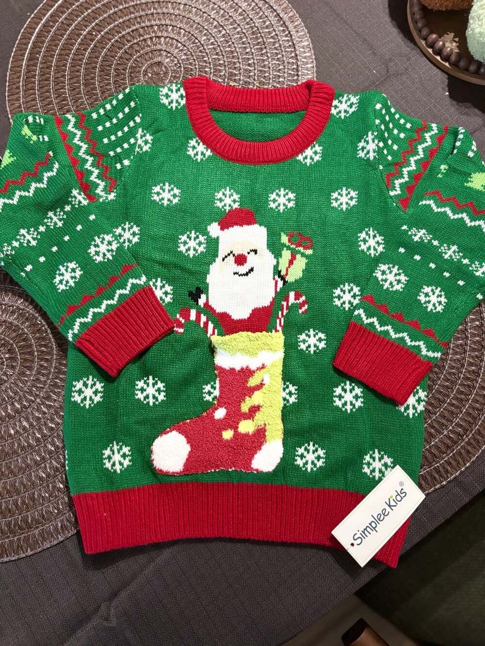 Christmas Sweater Santa in Stocking! Brand new!